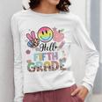 Hello 5th Grade Boy Girl Teacher Back To School 5th Grade Women Long Sleeve T-Shirt, funny design