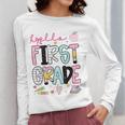 Hello First Grade Teacher Coquette Pencil Bow Back To School Women Long Sleeve T-Shirt, First Grade Teacher Gifts, funny design Hello First Grade Teacher Coquette Pencil Bow Back To School Women Long Sleeve T-Shirt, First Grade Teacher Gifts, funny design