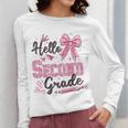 Hello Second Grade First Day Of School Coquette Teacher Girl Women Long Sleeve T-Shirt, First Grade Teacher Gifts, funny design Hello Second Grade First Day Of School Coquette Teacher Girl Women Long Sleeve T-Shirt, First Grade Teacher Gifts, funny design