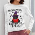 Hocus Pocus Everybody Focus Halloween Teacher For Men Women Women Long Sleeve T-Shirt, funny design
