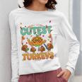 Humor I Teach The Cutest Turkeys Thanksgiving Teacher Women Long Sleeve T-Shirt, funny design
