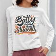 I'm Batty About My Students Watercolor Bat Teacher Halloween Women Long Sleeve T-Shirt, funny design I'm Batty About My Students Watercolor Bat Teacher Halloween Women Long Sleeve T-Shirt, funny design