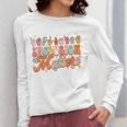 Inclusion Matters Groovy American Sign Language ASL Teacher For Men Women Women Long Sleeve T-Shirt, Groovy Teacher Gifts, funny design