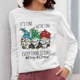It's Fine We'Re Fine Gnome Pre-K Teacher Christmas Light For Men Women Women Long Sleeve T-Shirt, funny design It's Fine We'Re Fine Gnome Pre-K Teacher Christmas Light For Men Women Women Long Sleeve T-Shirt, funny design