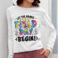 Let The Games Field Day Begin Tie Dye Adults Teacher Kids Women Long Sleeve T-Shirt, funny design