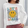 Let's Learn Today Smile Face Back To School For Teacher Kids Women Long Sleeve T-Shirt, funny design