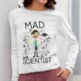 Mad Scientist Shirt Kids Boys Youth Science Teacher Women Long Sleeve T-Shirt, Science Teacher Gifts, funny design