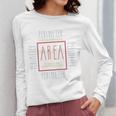 Math Teacher Area Perimeter Cool Math Math Teacher Women Long Sleeve T-Shirt, funny design