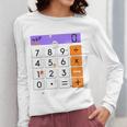 Math Teacher Halloween Costume Calculator Math Pun Women Long Sleeve T-Shirt, funny design