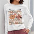 One Thankful Teacher Thanksgiving Groovy Fall Autumn Teacher Women Long Sleeve T-Shirt, Groovy Teacher Gifts, funny design One Thankful Teacher Thanksgiving Groovy Fall Autumn Teacher Women Long Sleeve T-Shirt, Groovy Teacher Gifts, funny design