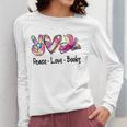 Peace Love Books Librarian Teacher Life Book Library Tie Dye Women Long Sleeve T-Shirt, funny design Peace Love Books Librarian Teacher Life Book Library Tie Dye Women Long Sleeve T-Shirt, funny design