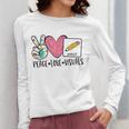 Peace Love Visuals Special Education Teacher Dream Team Women Long Sleeve T-Shirt, funny design