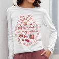 Preschool Pre-K Is My Jam Strawberry Girl Teacher Kids Women Long Sleeve T-Shirt, funny design
