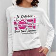 Preschool Teacher In October We Wear Pink Breast Cancer Women Long Sleeve T-Shirt, funny design
