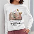 Retired 2025 A New Chapter Begins Retirement Teacher Book Women Long Sleeve T-Shirt, funny design Retired 2025 A New Chapter Begins Retirement Teacher Book Women Long Sleeve T-Shirt, funny design