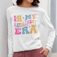 Retro Groovy Retirement Era Retired Teacher Women Long Sleeve T-Shirt, Groovy Teacher Gifts, funny design