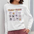 Retro Trick Or Treat Halloween Special Education Teacher Women Long Sleeve T-Shirt, funny design
