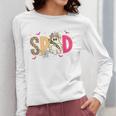 Sped Teacher Halloween Ghost Special Education Preppy Fall Women Long Sleeve T-Shirt, funny design