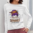 Spooky Paraprofessional Life Halloween Messy Bun Teacher For Men Women Women Long Sleeve T-Shirt, funny design Spooky Paraprofessional Life Halloween Messy Bun Teacher For Men Women Women Long Sleeve T-Shirt, funny design