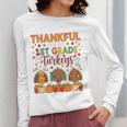 Teach Thanksgiving Teacher Thankful For My 1st Grade Turkeys Women Long Sleeve T-Shirt, funny design