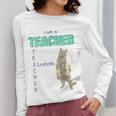 I Am A Teacher Alcoholic Cat Beer Feline Men Women Women Long Sleeve T-Shirt, funny design