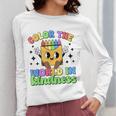 Teacher Back To School Color In Kindness Crayon Pencil Women Long Sleeve T-Shirt, funny design