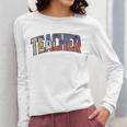 Teacher Filipino Vintage Heritage DNA Flag Women Long Sleeve T-Shirt, funny design Teacher Filipino Vintage Heritage DNA Flag Women Long Sleeve T-Shirt, funny design