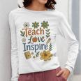 Teacher Inspire Love Women Long Sleeve T-Shirt, funny design Teacher Inspire Love Women Long Sleeve T-Shirt, funny design