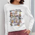Teacher Library Ghost Reading Book Halloween Cat Women Long Sleeve T-Shirt, funny design Teacher Library Ghost Reading Book Halloween Cat Women Long Sleeve T-Shirt, funny design