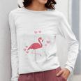 This Teacher Loves Her Flock Flamingo Teacher Class Women Long Sleeve T-Shirt, funny design