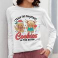 Teacher Of Smart Cookies Cute Gingerbread Teacher Christmas Women Long Sleeve T-Shirt, funny design