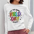 Teacher Student Field Day Let The Games Begin Field Day Women Long Sleeve T-Shirt, funny design Teacher Student Field Day Let The Games Begin Field Day Women Long Sleeve T-Shirt, funny design