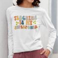 Teaching Is My Superpower Vintage Groovy University Teacher Women Long Sleeve T-Shirt, Groovy Teacher Gifts, funny design Teaching Is My Superpower Vintage Groovy University Teacher Women Long Sleeve T-Shirt, Groovy Teacher Gifts, funny design