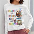 Turkey Thanksgiving Art Teacher Costume Tee For Artists Women Long Sleeve T-Shirt, funny design