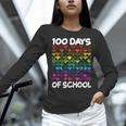 100 Days Of School Heart Love Teacher Or Student 100th Day Women Long Sleeve T-Shirt, gift for family, gift for coworker