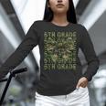 5th Grade Teacher Student Camo Bow Back To School Women Long Sleeve T-Shirt, gift for family, gift for coworker