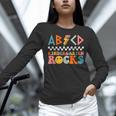 ABCD Kindergarten Rocks Back To School Teacher Kindergarten Women Long Sleeve T-Shirt, gift for family, gift for coworker ABCD Kindergarten Rocks Back To School Teacher Kindergarten Women Long Sleeve T-Shirt, gift for family, gift for coworker