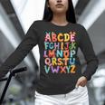 Alphabet A-Z ABC Kids Back To School Pre K Teachers Women Long Sleeve T-Shirt, gift for family, gift for coworker