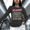 Back To School Retro Reading Is My Jam 80s Teacher Boombox Women Long Sleeve T-Shirt, gift for family, gift for coworker Back To School Retro Reading Is My Jam 80s Teacher Boombox Women Long Sleeve T-Shirt, gift for family, gift for coworker