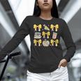 Back To School Yellow Bows Book Coffee Leopard Apple Teacher Women Long Sleeve T-Shirt, gift for family, gift for coworker
