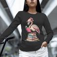 Book Lover Cute Flamingo Reading Teacher Librarian Women Women Long Sleeve T-Shirt, gift for family, gift for coworker