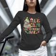 Book Tree All Is Calm Said No Teacher Ever Christmas Women Long Sleeve T-Shirt, gift for family, gift for coworker Book Tree All Is Calm Said No Teacher Ever Christmas Women Long Sleeve T-Shirt, gift for family, gift for coworker