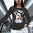 Cute Ghost Reading Book Librarian Teacher Halloween Costume Women Long Sleeve T-Shirt, gift for family, gift for coworker