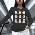 Cute Ghost Reading Books Teacher Halloween Reading Men Women Kids Women Long Sleeve T-Shirt, gift for family, gift for coworker