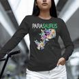 Dino Para Professional Teacher Collection T-Rex Dinosaur Paraeducator Assistant Teacher Women Long Sleeve T-Shirt, gift for family, gift for coworker