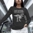 Lets Eat Kids Punctuation Saves Lives Dinosaur Teacher Women Long Sleeve T-Shirt, gift for family, gift for coworker