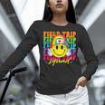 Field Trip Squad Groovy Field Day Smile Face Teacher Tie Dye Women Long Sleeve T-Shirt, Groovy Teacher Shirts, gift for family, gift for coworker