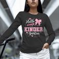 First Day Of School Teacher Girl Coquette Hello Kindergarten Women Long Sleeve T-Shirt, gift for family, gift for coworker First Day Of School Teacher Girl Coquette Hello Kindergarten Women Long Sleeve T-Shirt, gift for family, gift for coworker