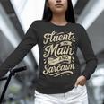 Fluent In Math And Sarcasm Teacher Women Long Sleeve T-Shirt, gift for family, gift for coworker Fluent In Math And Sarcasm Teacher Women Long Sleeve T-Shirt, gift for family, gift for coworker