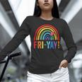 Fri-Yay Friyay Rainbow Colors Teacher Childrens Fun Designs Women Long Sleeve T-Shirt, gift for family, gift for coworker